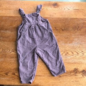 Purple corduroy Zara overalls, 2-3 years.